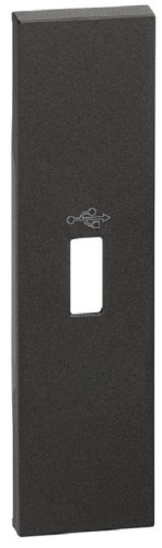 Лицевая панель Legrand BTicino Living Now для 1-м. 1 мод. розетки USB черный картинка